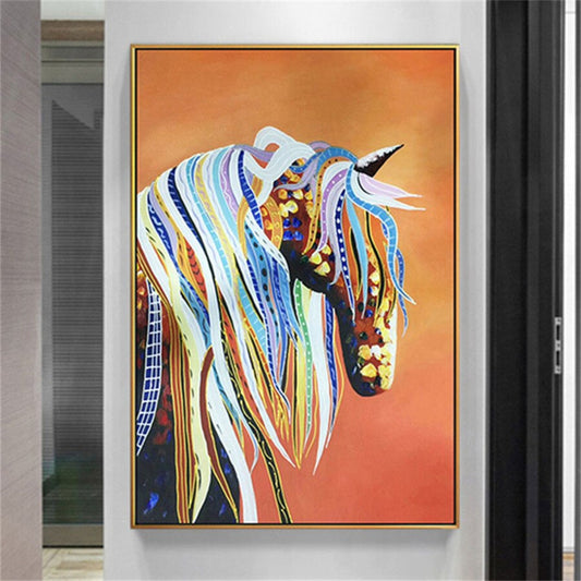 Abstract Unicorn Modern Animal Pop Art Painting