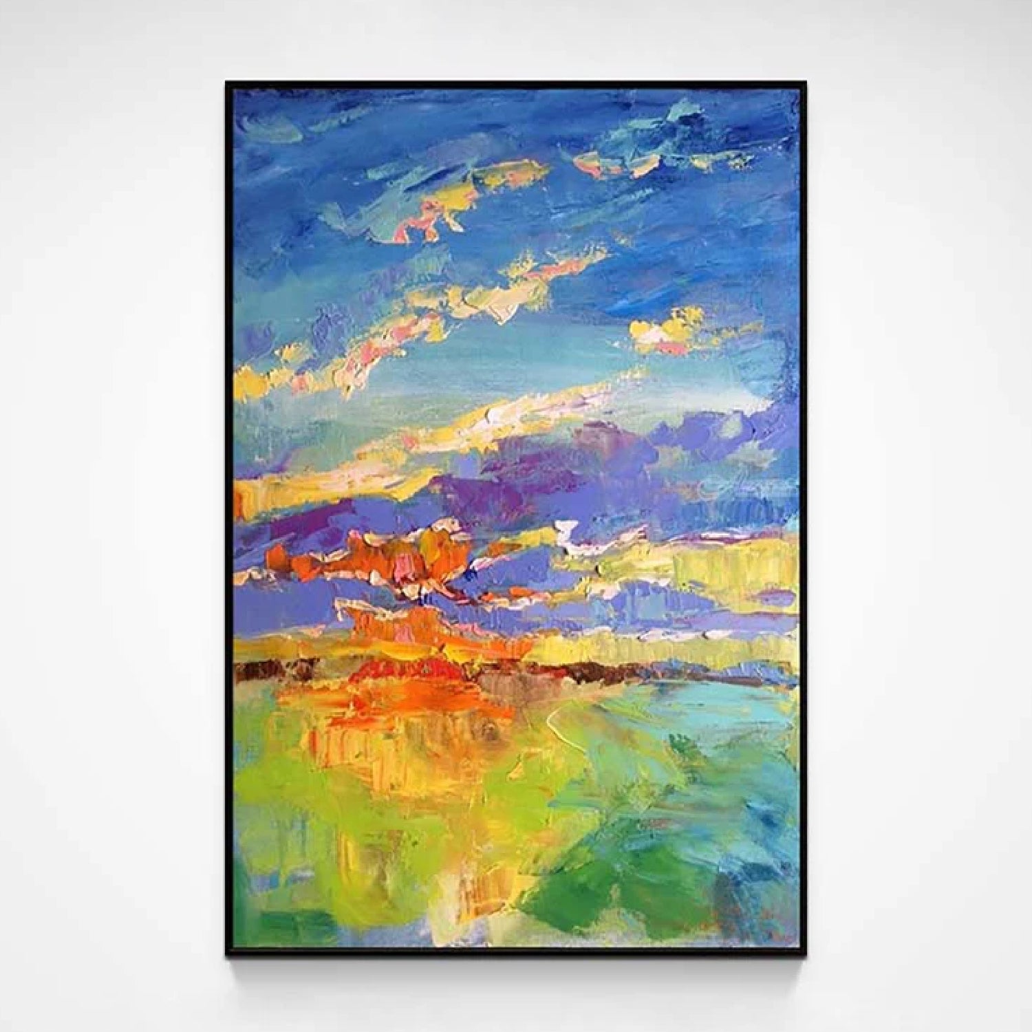 Colourful Abstract Landscape Impressionist Field Wall Art