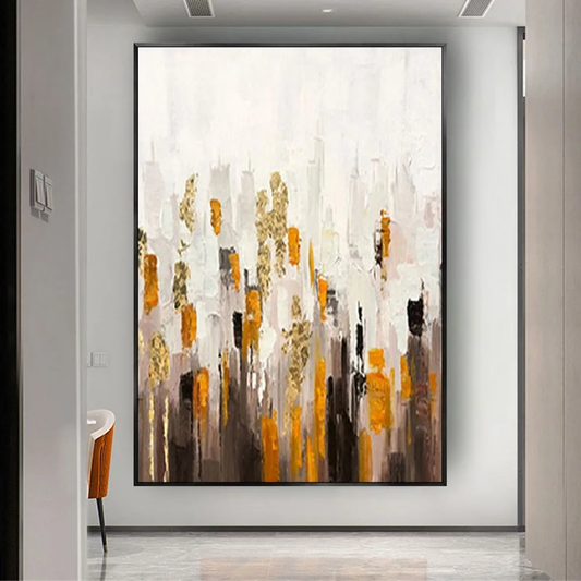 Abstract Modern Cityscape Textured Wall Artwork