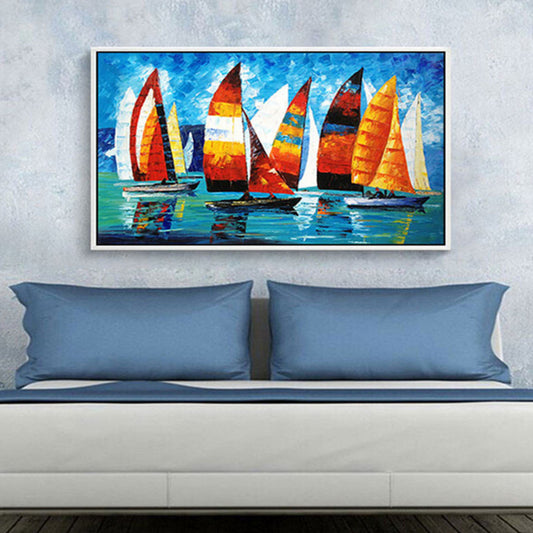 Colourful Mediterranean Sea Sailingboats Artwork