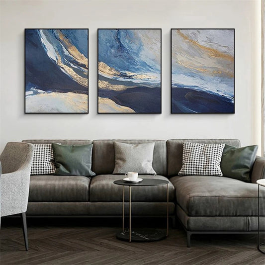 Mountain Foot Abstract Set of 3 Hanging Wall Art