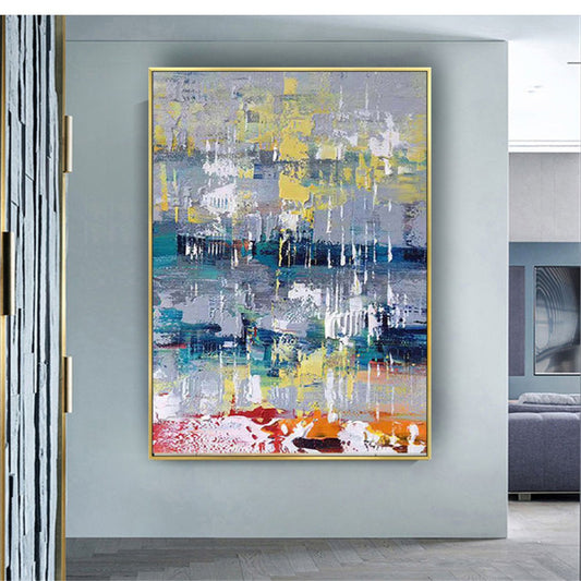 Vibrant Colours and Expressive Abstract Oil Painting