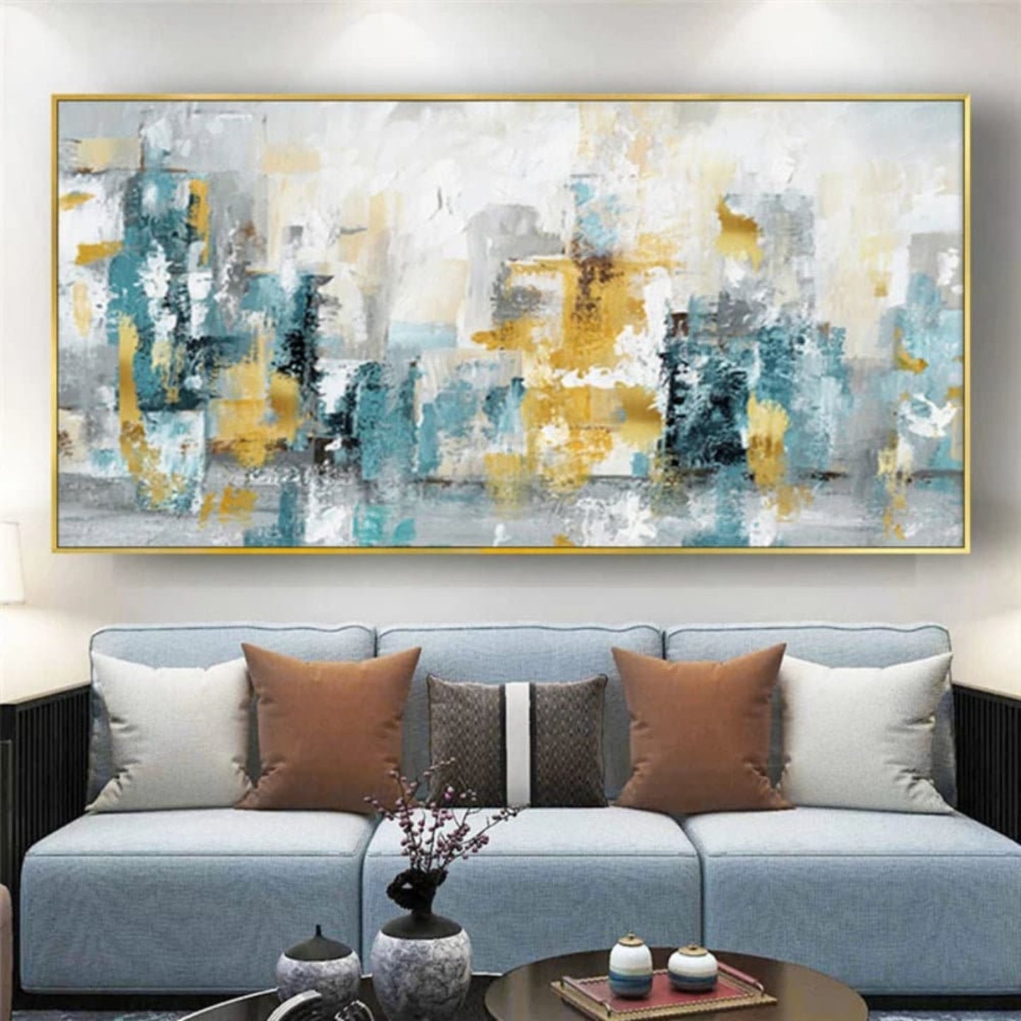 Nordic Style Modern Abstract Textured Oil Painting