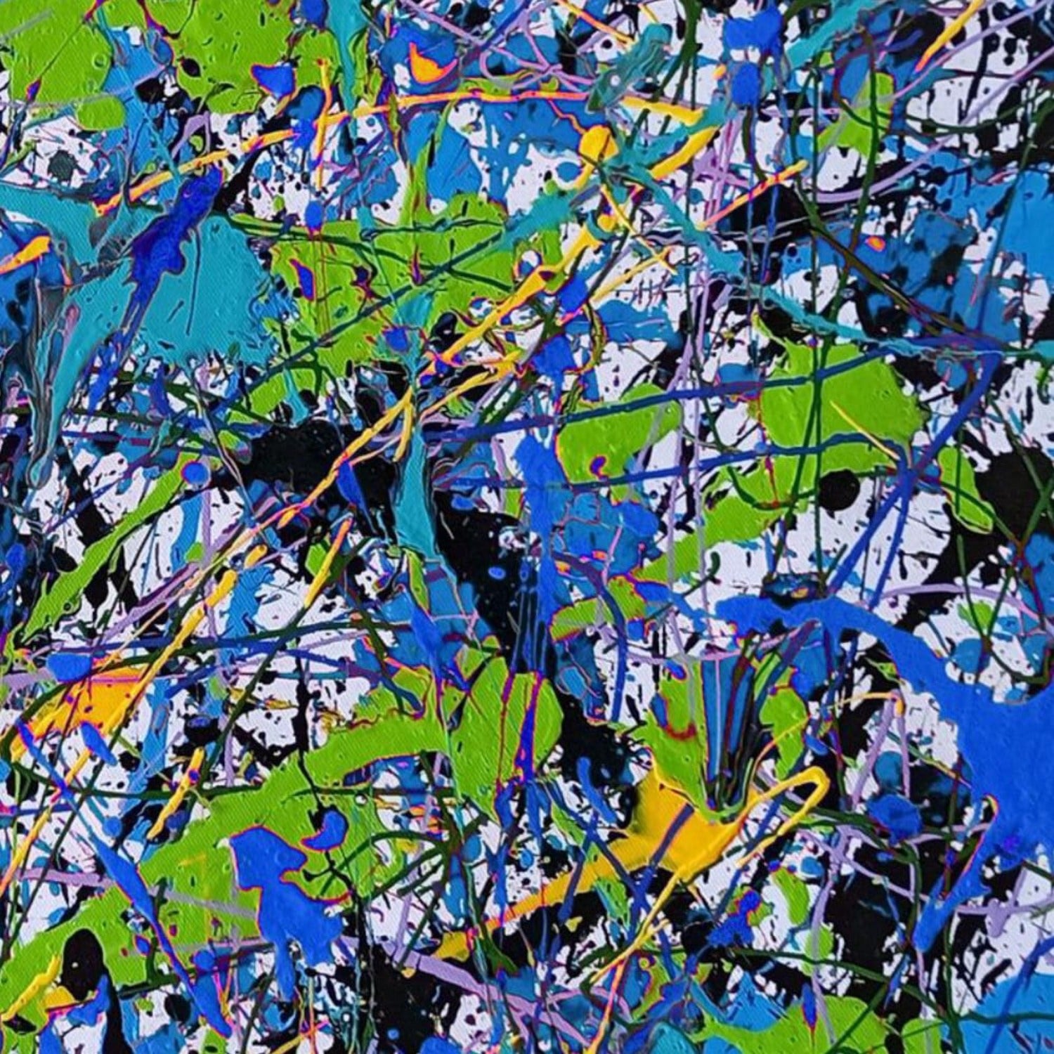 Jackson Pollock 100% Hand Painted Drip Style Art