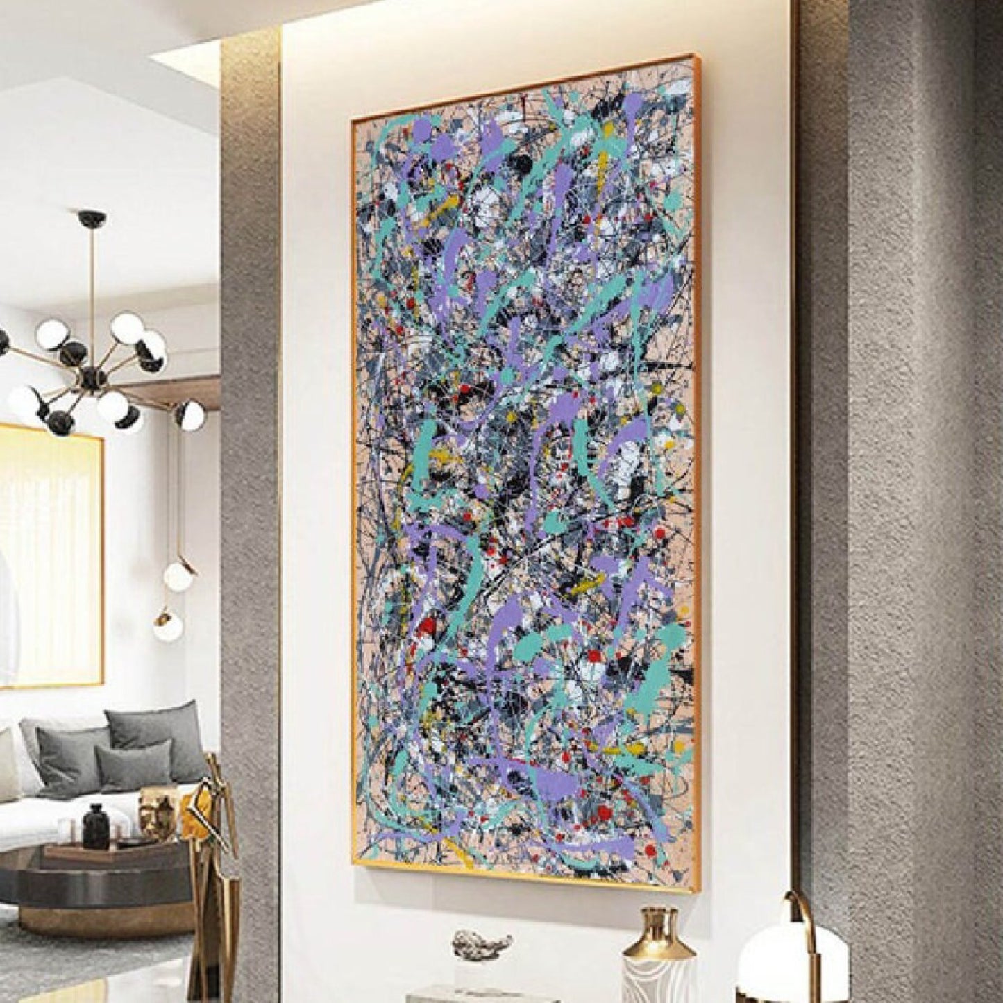 Abstract Expressionism 100% Hand Painted Drip Art