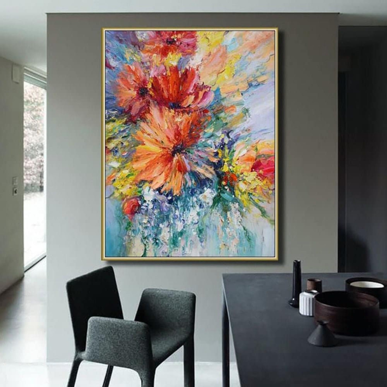 Beautiful Flowers Abstract Blossom Floral Painting