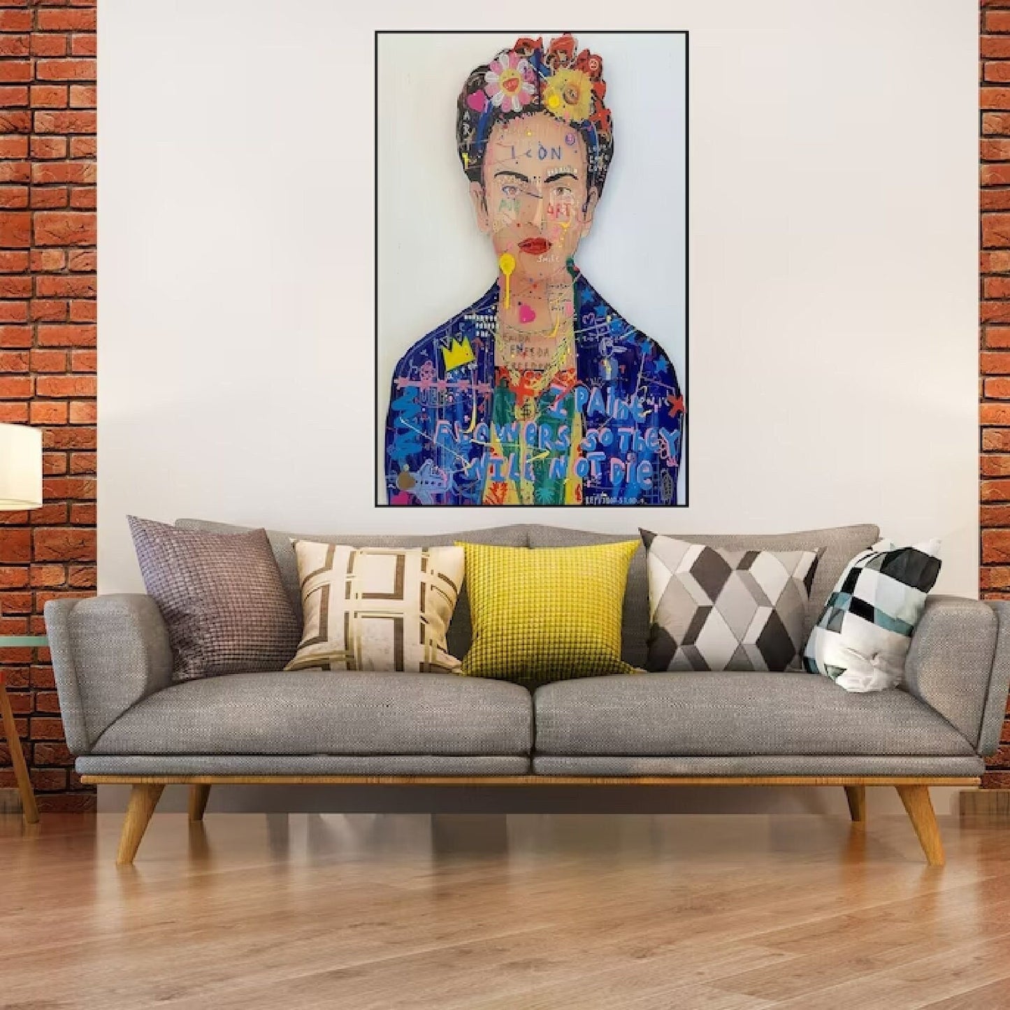 Frida Kahlo 100% Hand Painted Acrylic Wall Pop Art