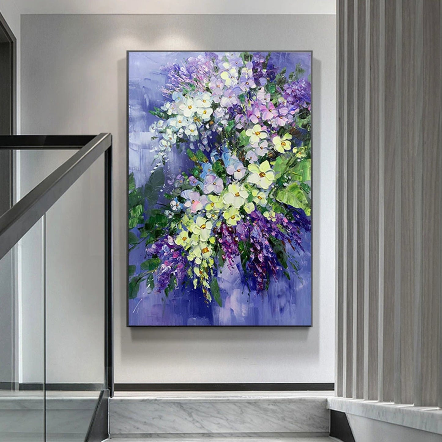 Elegant Orchid Flowers 100% Hand Painted Wall Art