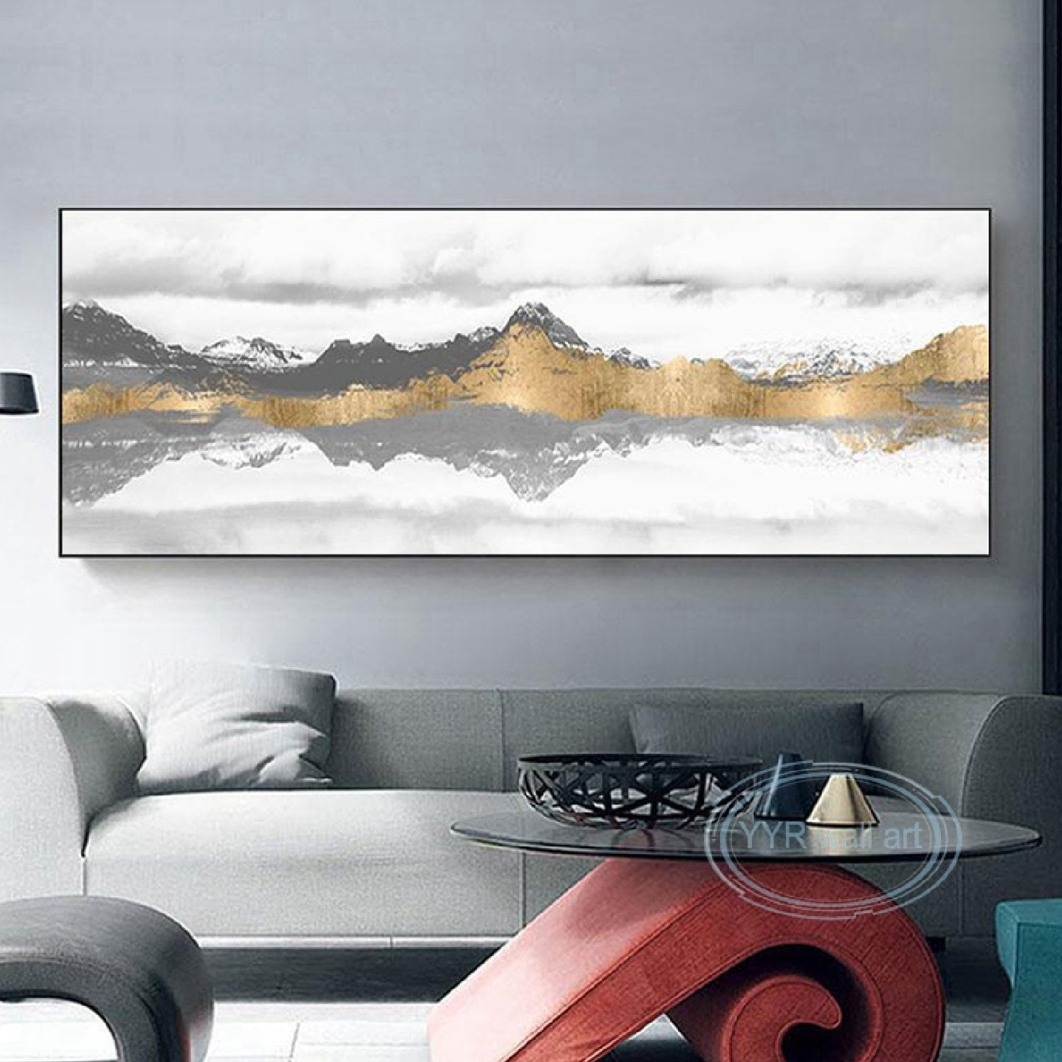 Acrylic Mountain Range 100% Hand Painted Wall Art