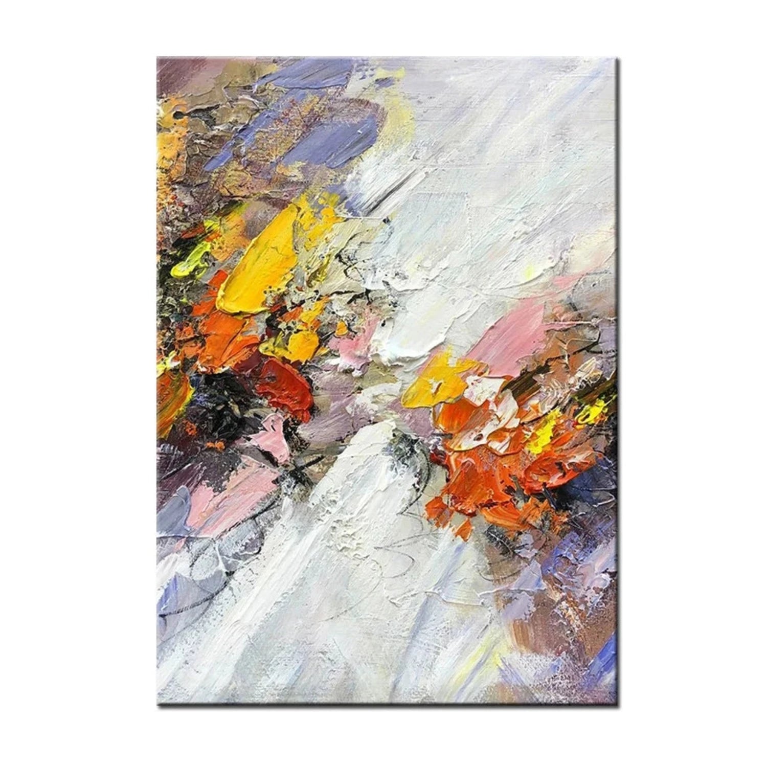 Expressive Impasto Abstract Colourful Dynamic Oil Painting