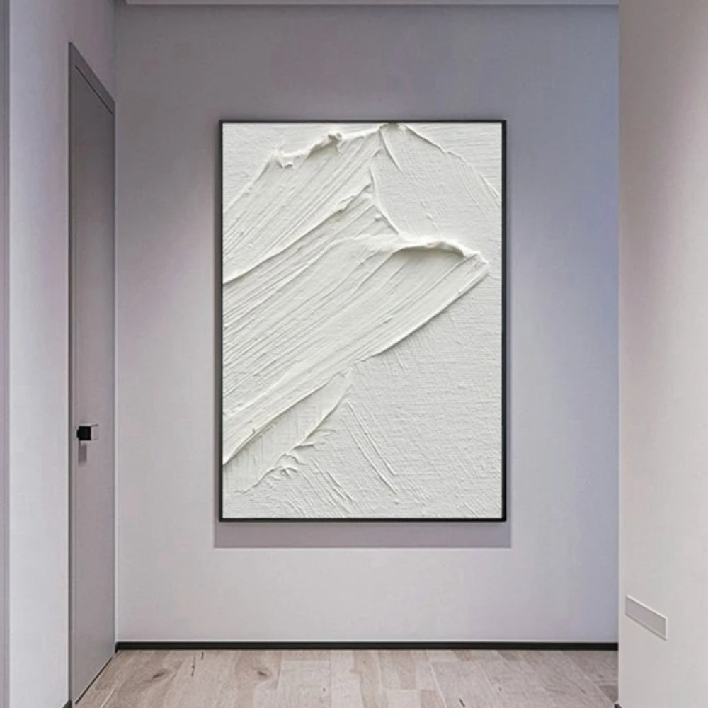3D White Texture Minimalist Living Room Decoration Painting