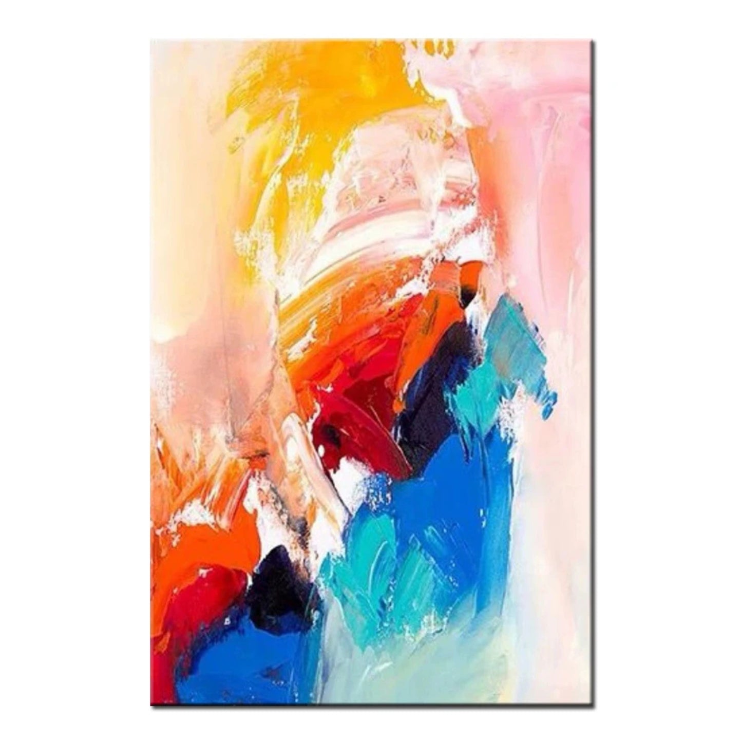 Abstract Bold Colourful Strokes Graffiti Textured Painting