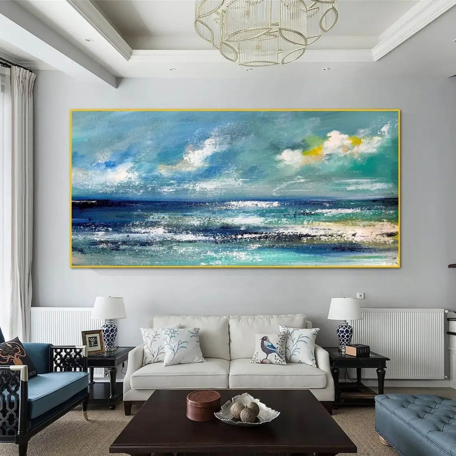 Abstract Contemporary Silent Sea Textured Painting
