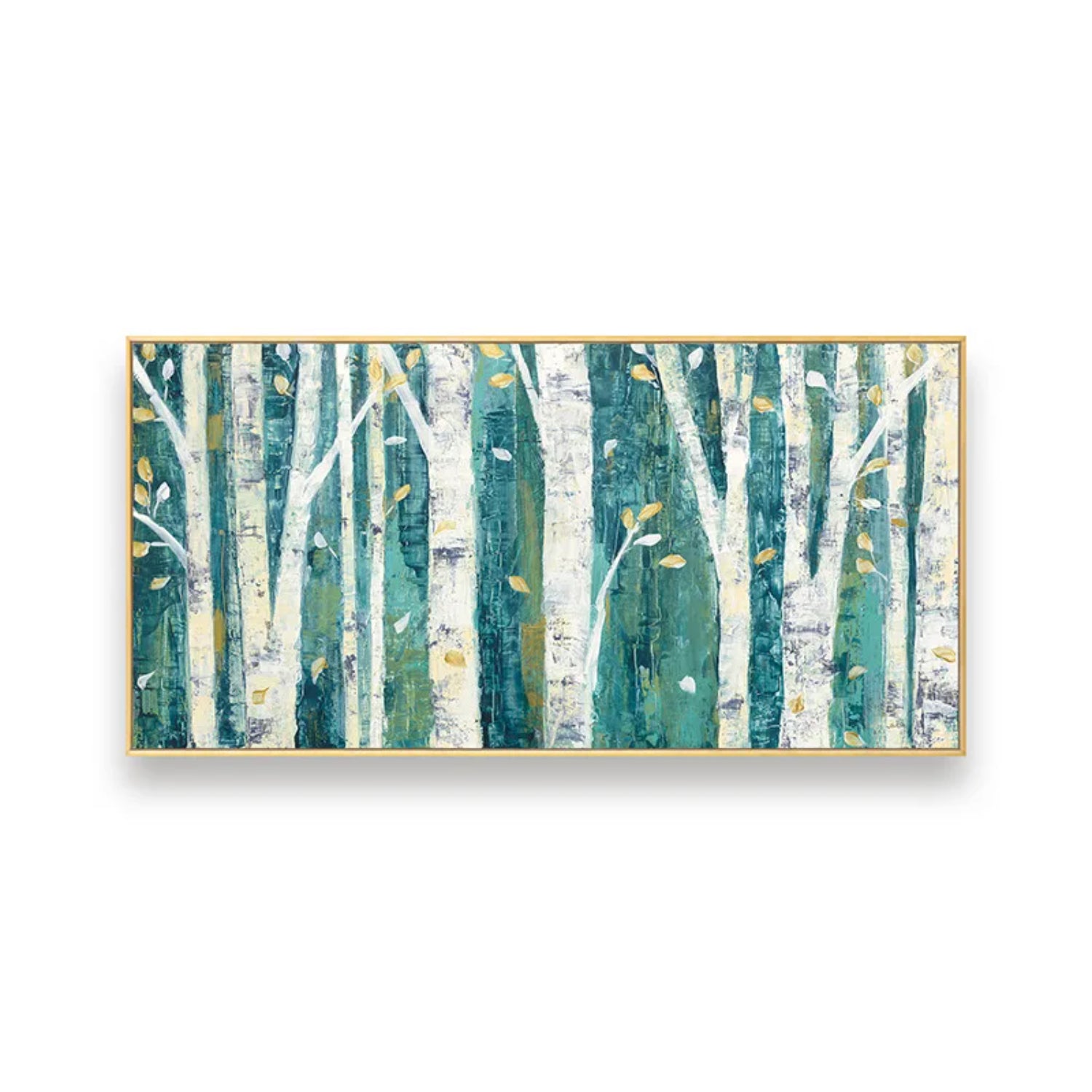 Abstract Birches in Spring Nordic Textured Artwork
