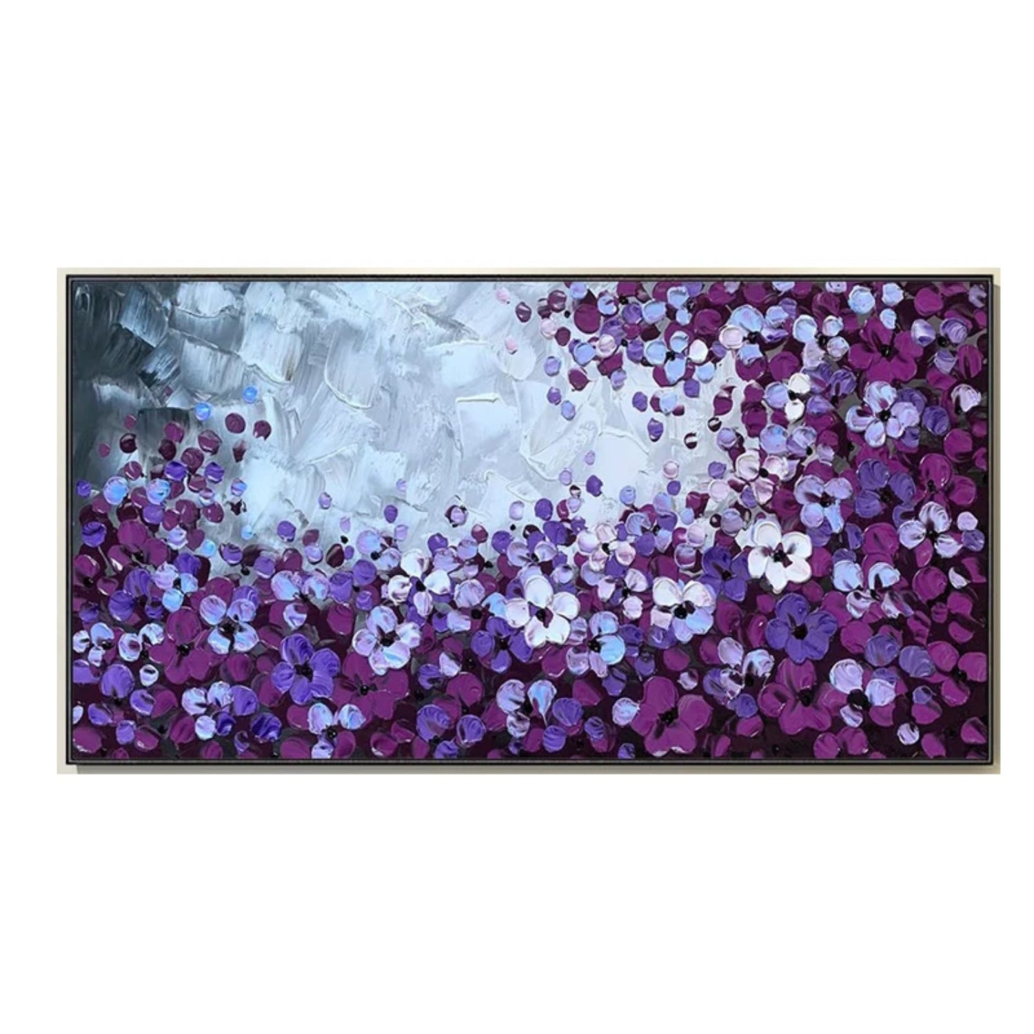 Abstract Purple Blossom Petals Textured Floral Art