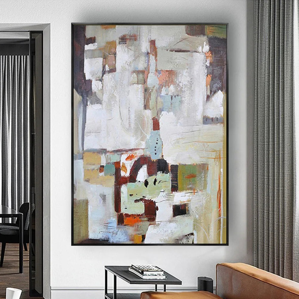 Bright Colour Panoramic Contemporary Textured Wall Art