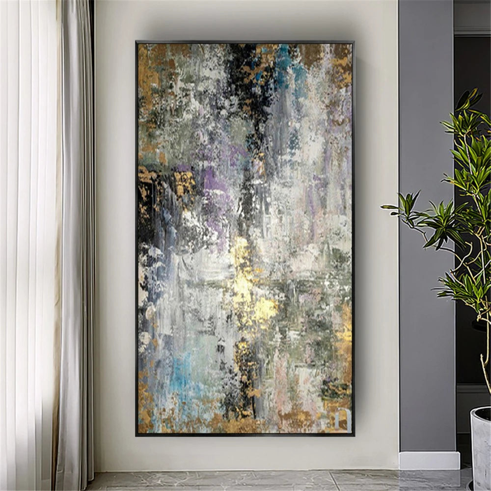 Abstract Multicolour Glowing Nordic Textured Wall Art