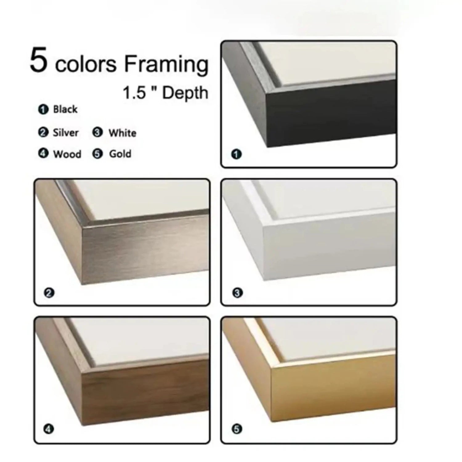 Modern Aluminium Square Frames + Stretching Service