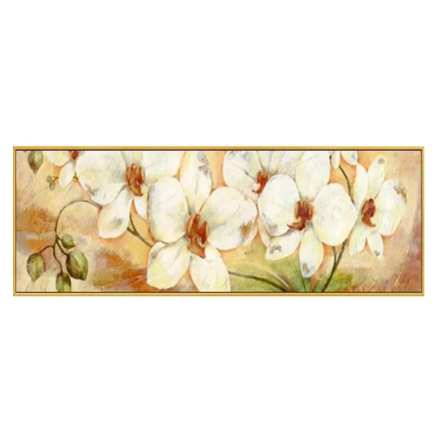 Large White Magnolias Neutral Colour Oil Painting