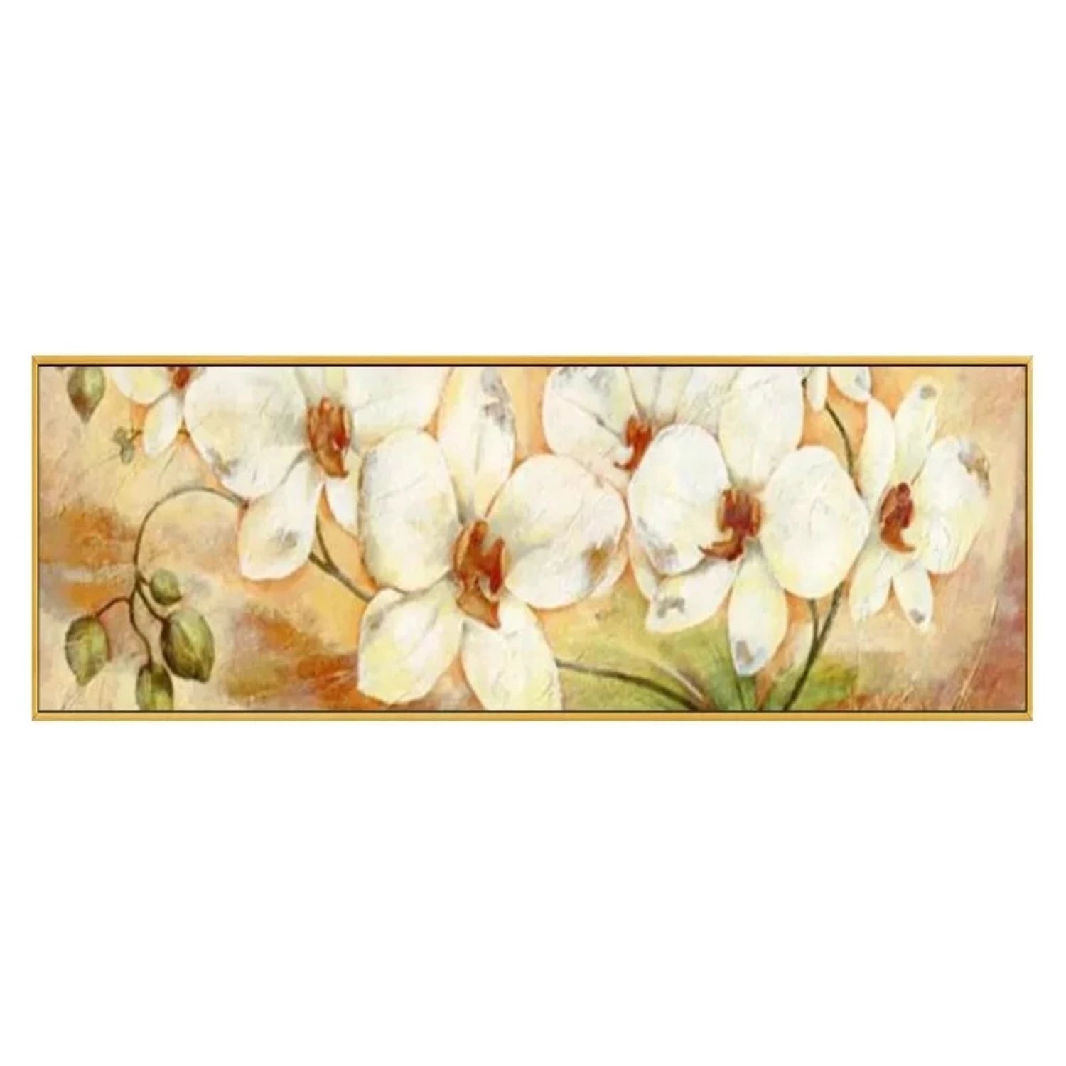 Large White Magnolias Neutral Colour Oil Painting