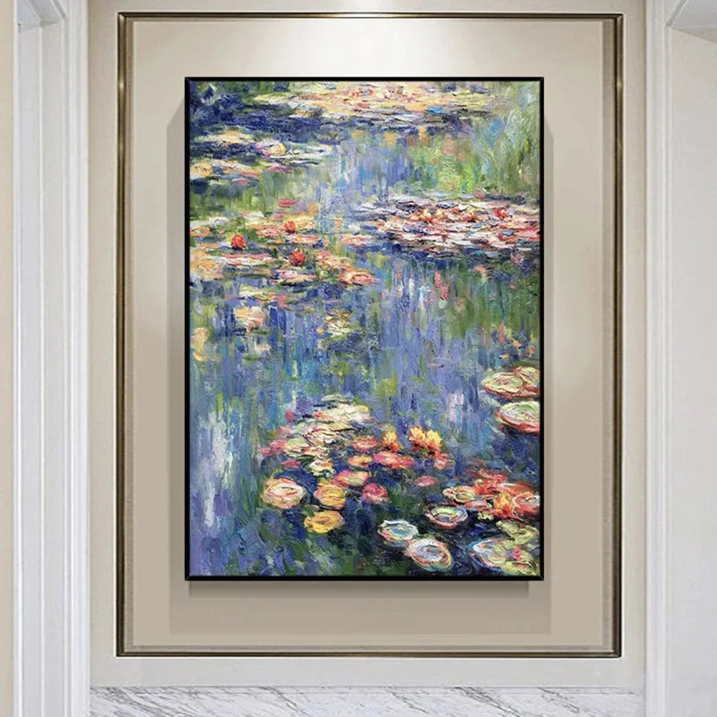 Abstract Flower Pond Textured Decorative Wall Art