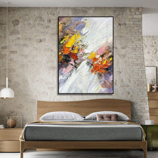 Expressive Impasto Abstract Colourful Dynamic Oil Painting