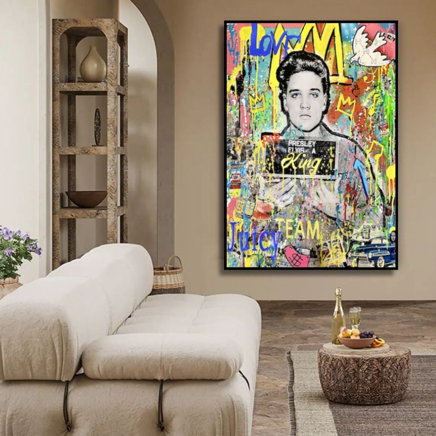 Banksy Famous Elvis Presley Pop Art Modern Painting