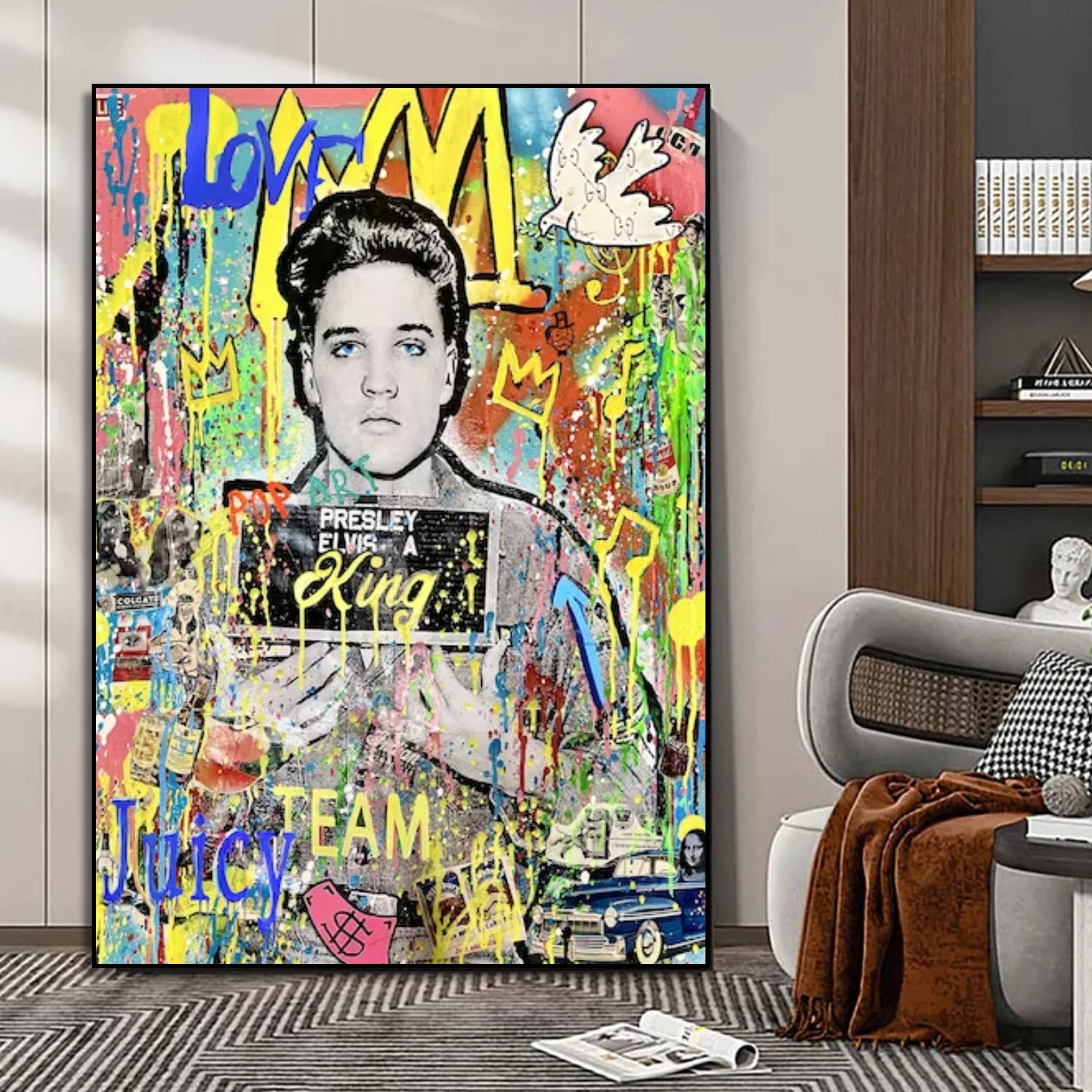 Banksy Famous Elvis Presley Pop Art Modern Painting