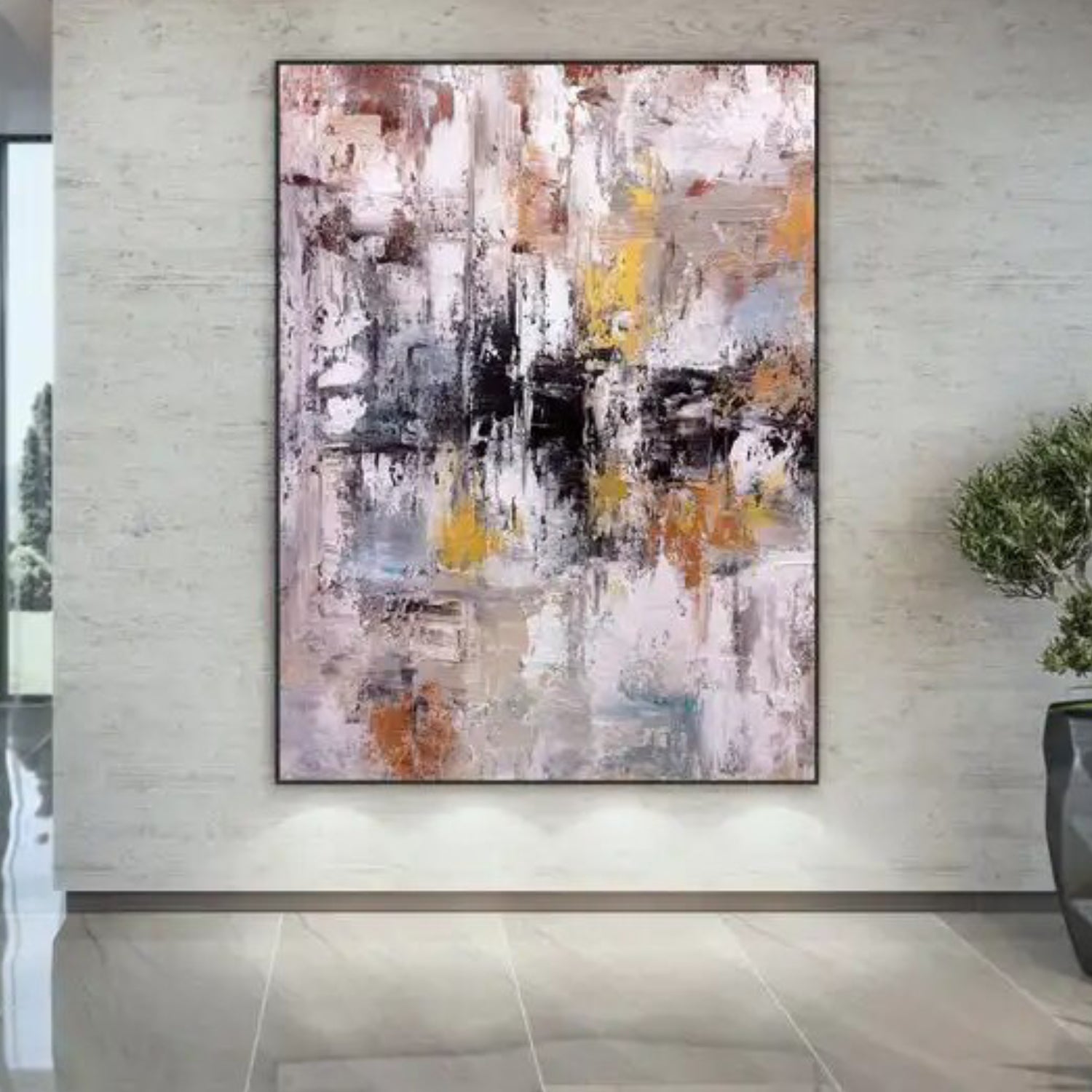 Colourful Large Abstract Living Room Art