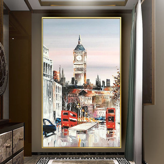 Elegance Cityscape Stunning Living Room Oil Painting