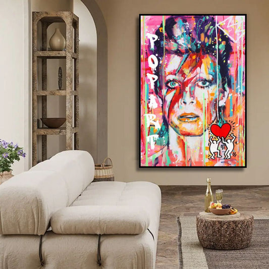 Famous Rock Musician David Bowie Pop Art Painting