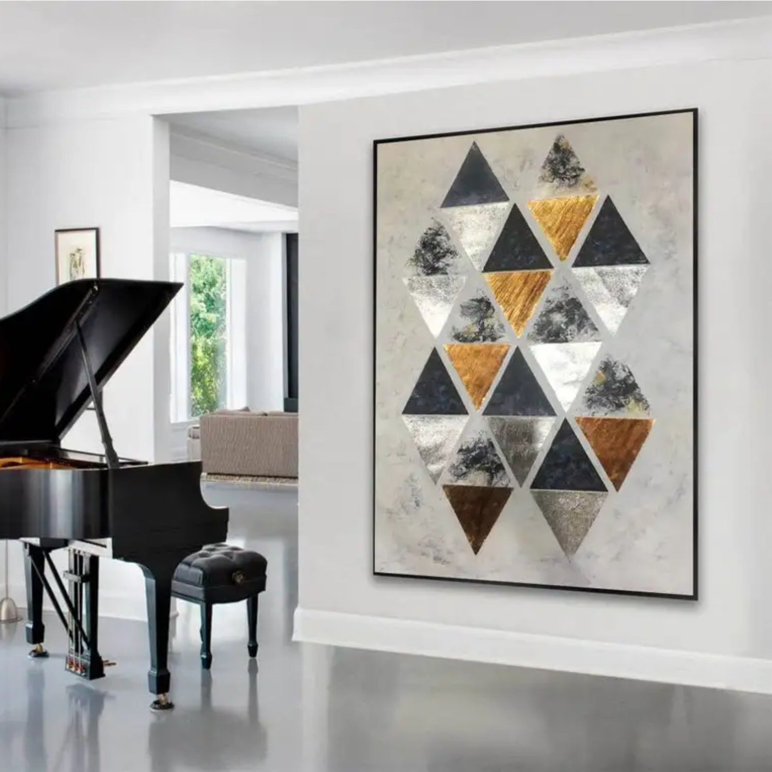 Geometric Triangle Design Abstract Pattern Artwork