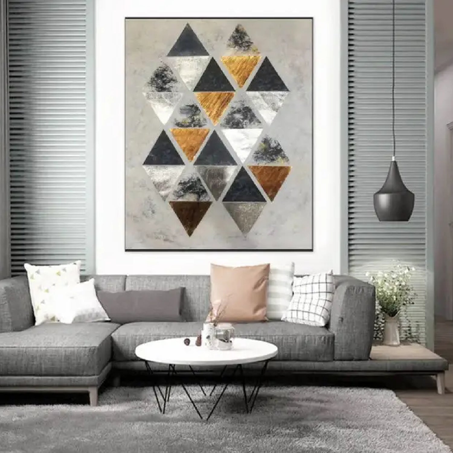 Geometric Triangle Design Abstract Pattern Artwork