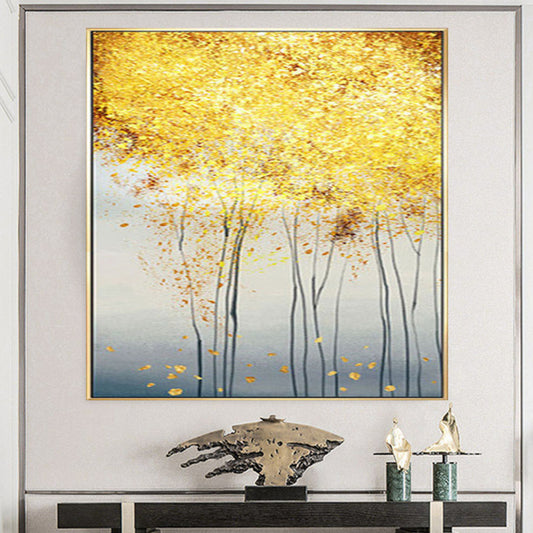 Golden Brown Tree Creative Oil Painting