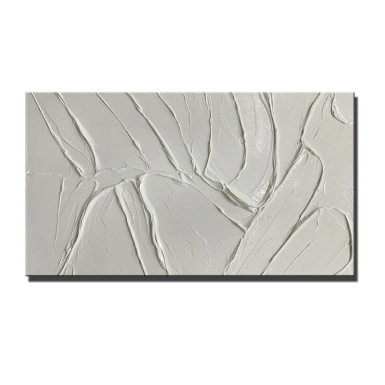 Minimalist White 3D Textured Abstract Modern Painting