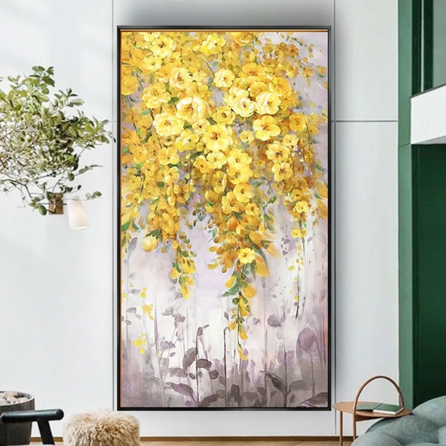 Nordic Yellow Blooming Spring Flowers Nature Art