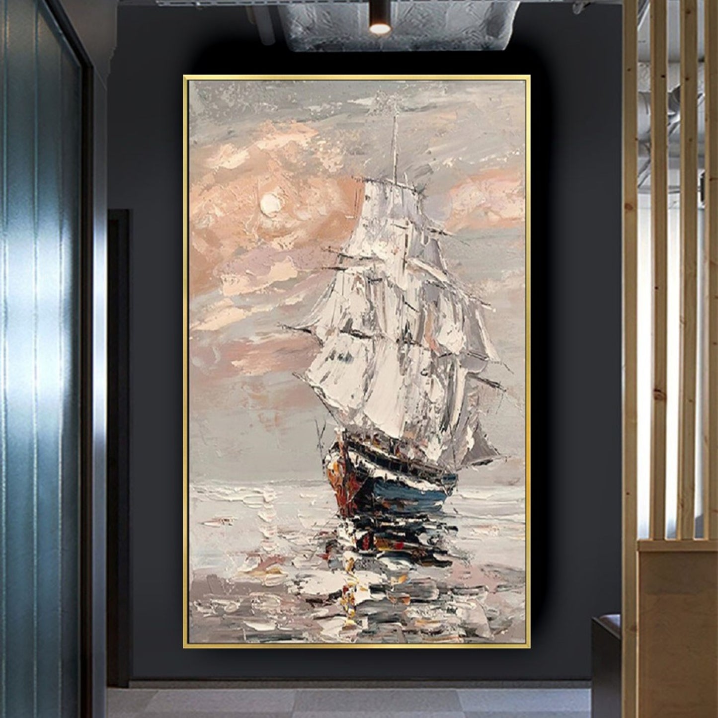 Oceanic Splendor Timeless Ship Canvas Oil Wall Painting