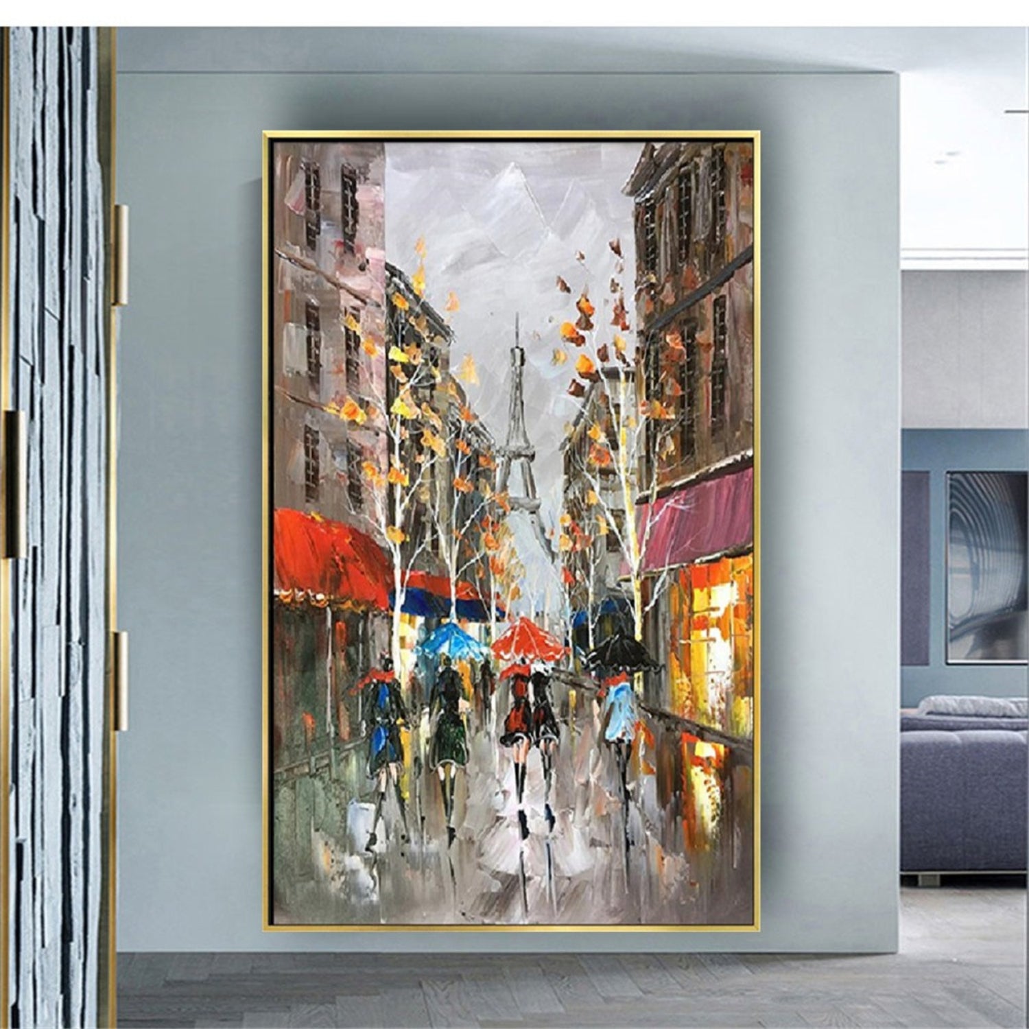 Parisian Elegance Eiffel Tower Canvas Oil Painting