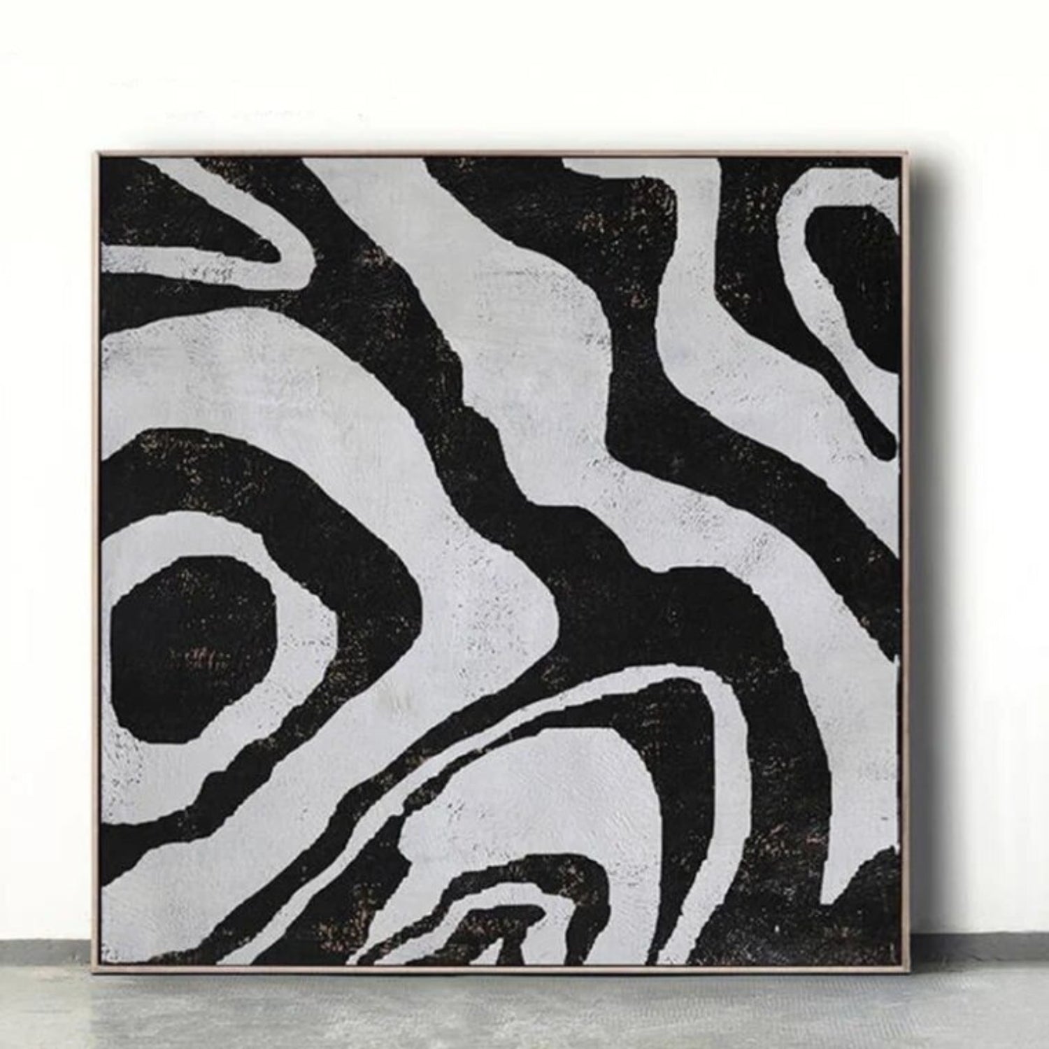 Abstract Zebra Stripes Pattern Contemporary Painting
