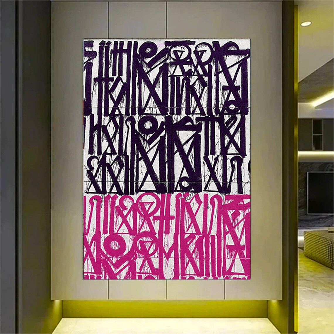Pink and Purple Retna Graffiti Pop Art