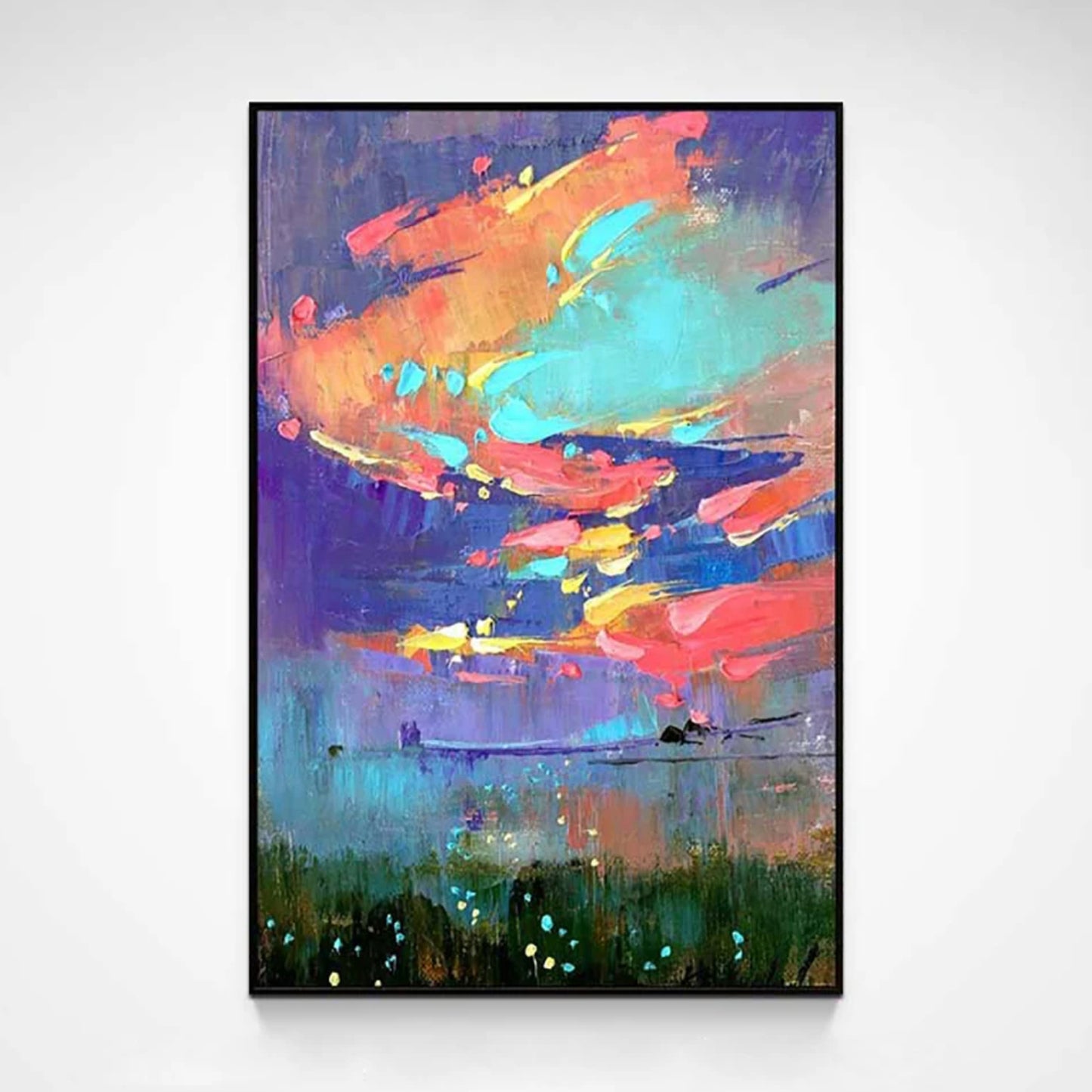 Vivid Dreamy Sky with Colourful Clouds Modern Painting