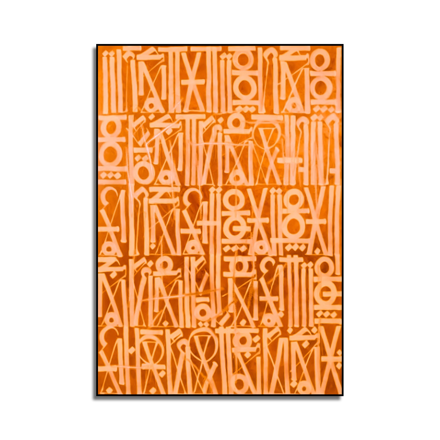 Radiant Orange Calligraphic Fonts Retna Style Art