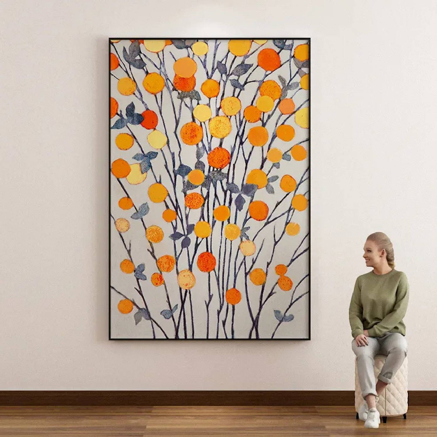 Classical Orange Tree Abstract Decorative Painting