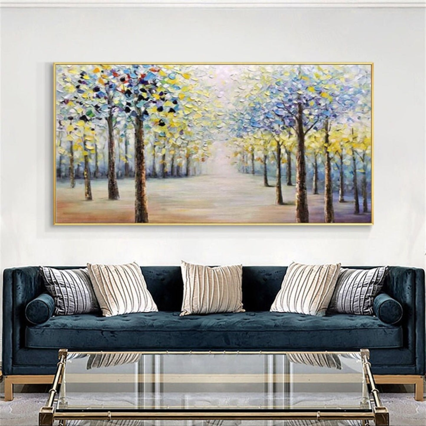 Forest Path 100% Hand Painted Palette Knife Art
