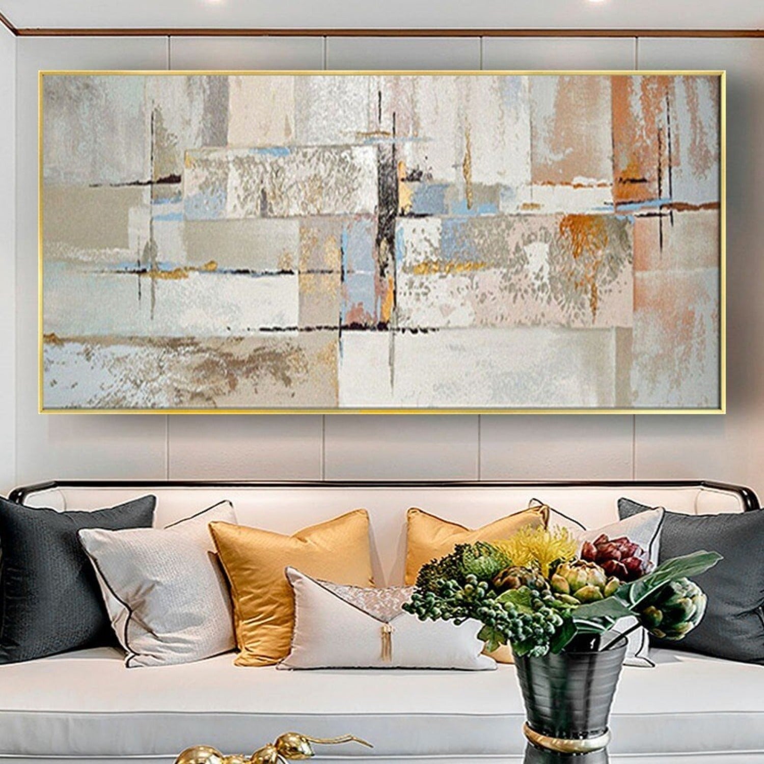 Modern Neutral Colours Minimalist Oil Painting