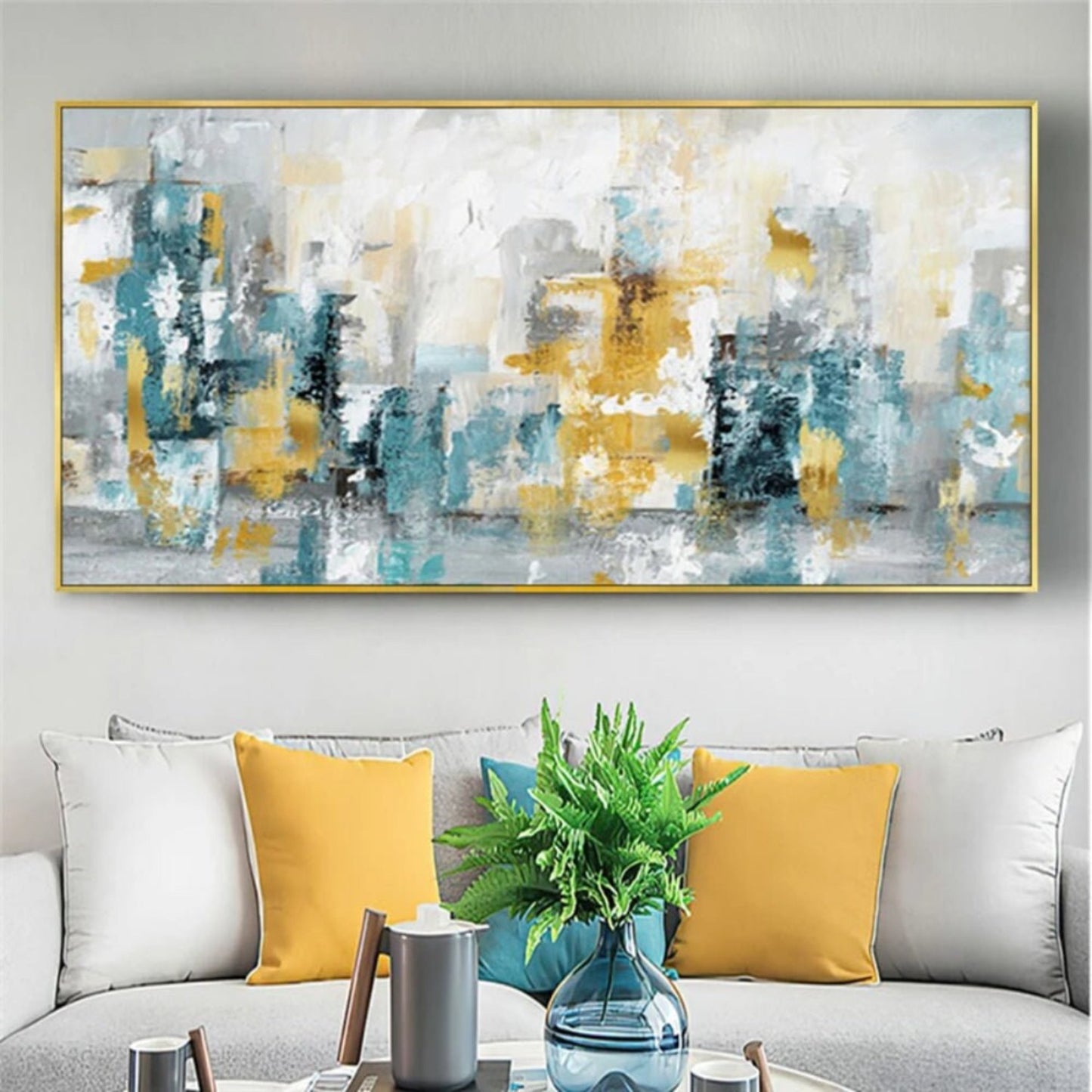 Nordic Style Modern Abstract Textured Oil Painting