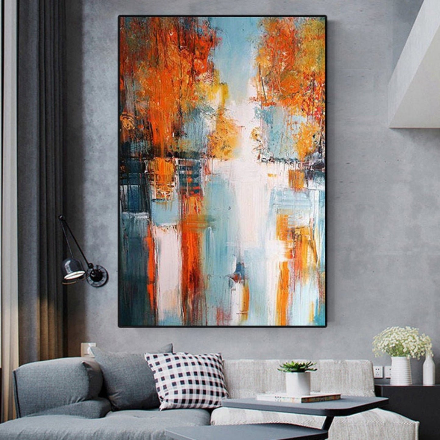 Contemporary Autumn Landscape Abstract Painting