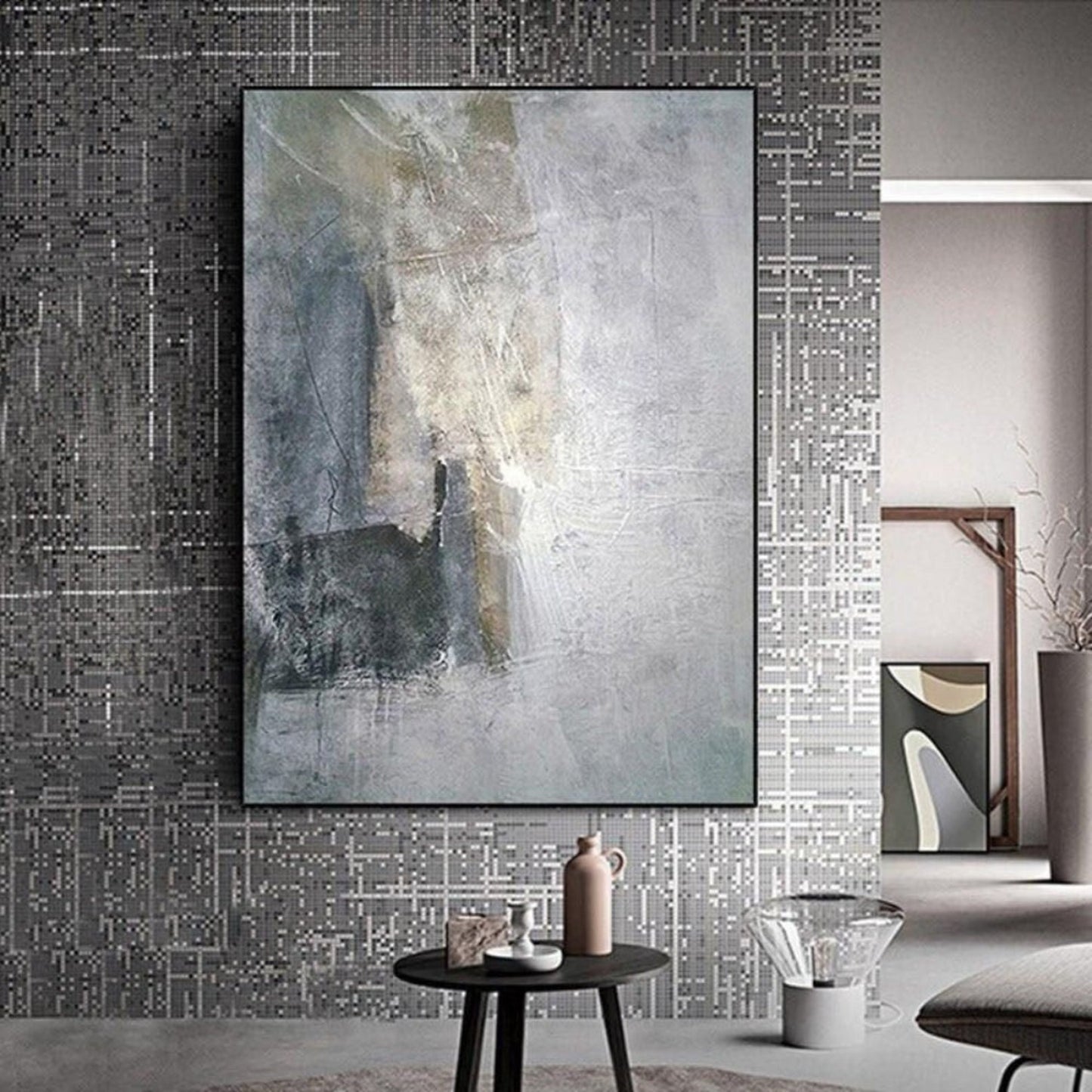 Contemporary Concrete Style Textured Wall Painting