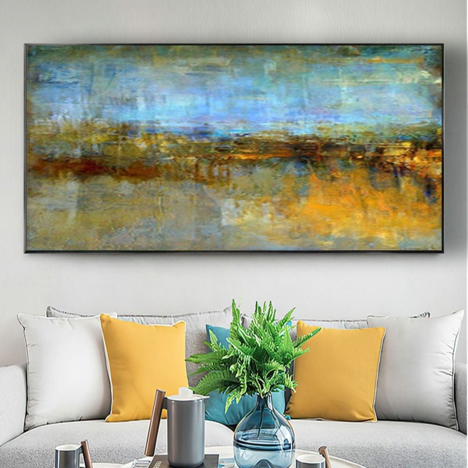 Abstract Autumn Landscape 100% Hand Painted Mural