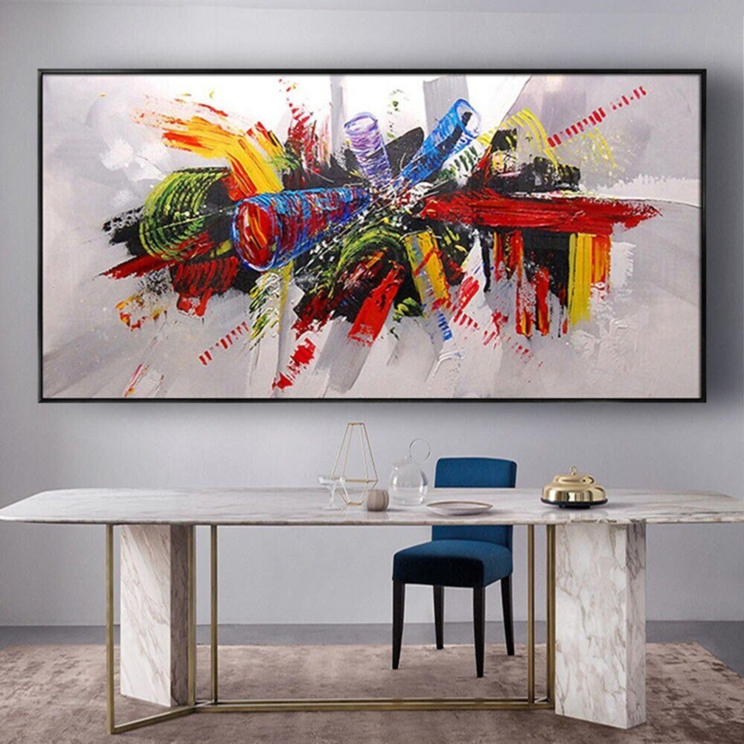 Abstract Colourful Music Horn Graffiti Art Painting